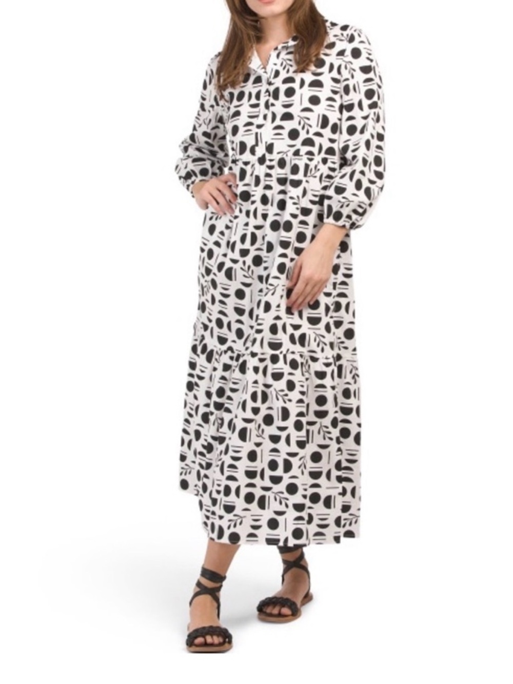 Rachel Zoe Black and White Flowy Dress